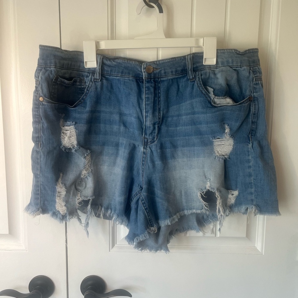 Dollhouse Ripped Denim Jean Shorts